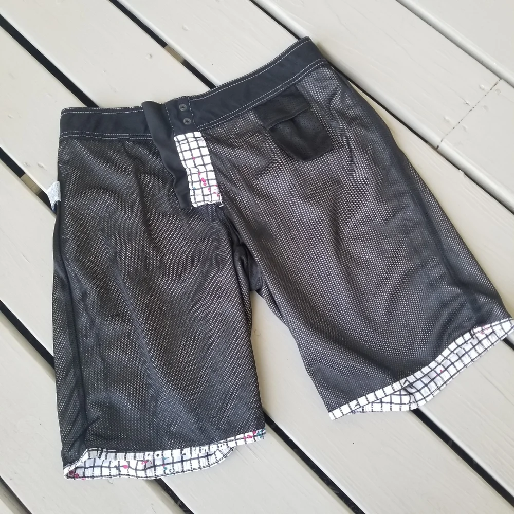S mens splatter swimsuit w zipper pocket